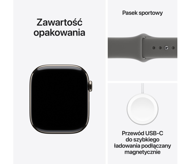 Apple Watch 11 46/Naturalny Tytan/Szary Pasek S/M 5G - 1362436 - zdjęcie 9